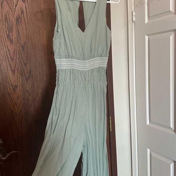 Mint green pantsuit with embroidery size L - Picture 4 of 5